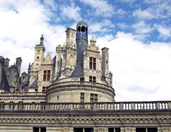 Photograph of one of the towers of Chateau de Chambord in France. Photo by Danielle MacDonald
