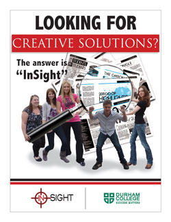 On the left hand side is the Our Time ad for Ad Mag and on the right is the award for Best Our Time Ad